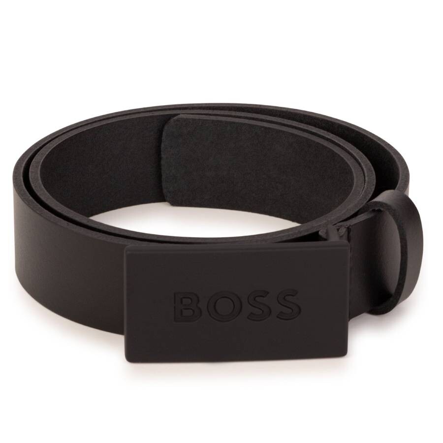 Black Boys Leather Belt