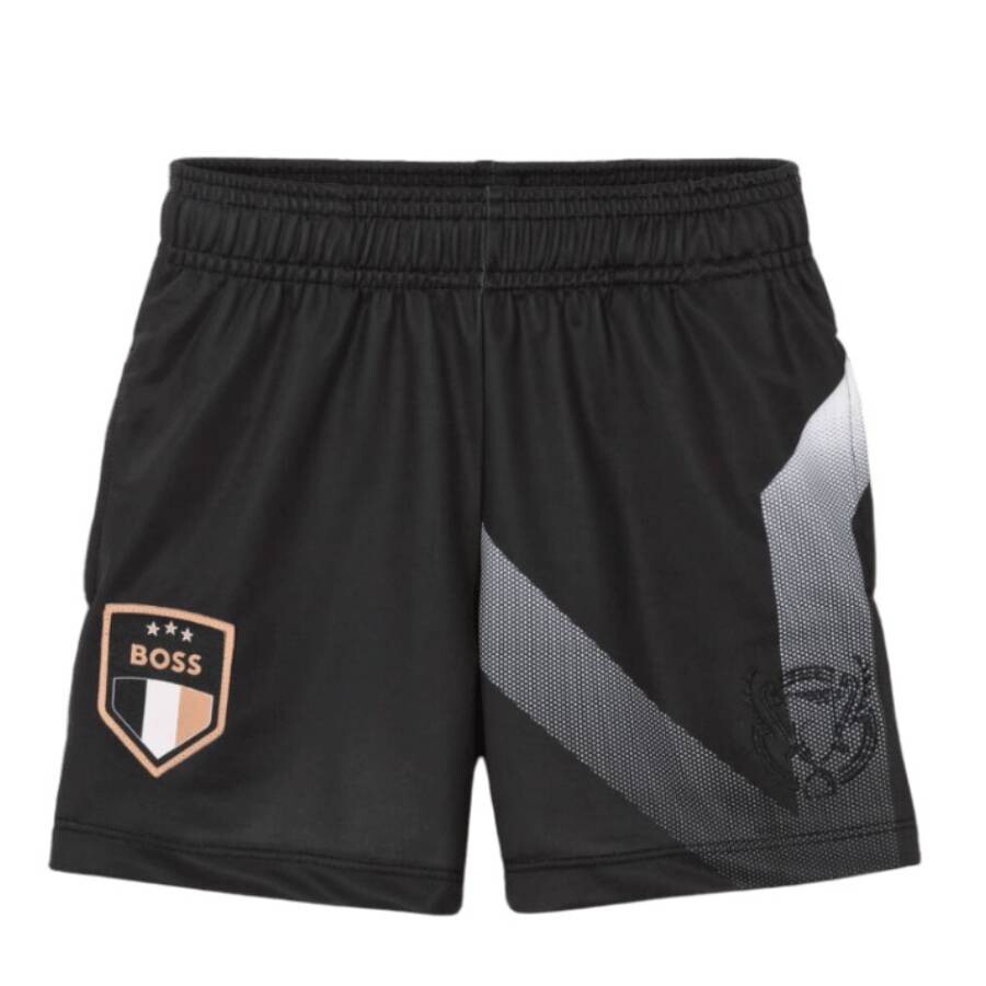 Hugo Boss Boss Boys Black Football Shorts In Black
