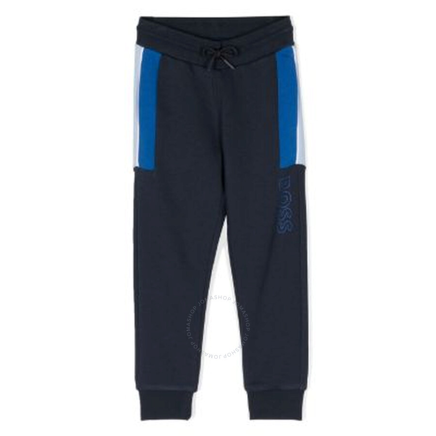 Hugo Boss Boys Fleece Jogging Sweatpants In Blue