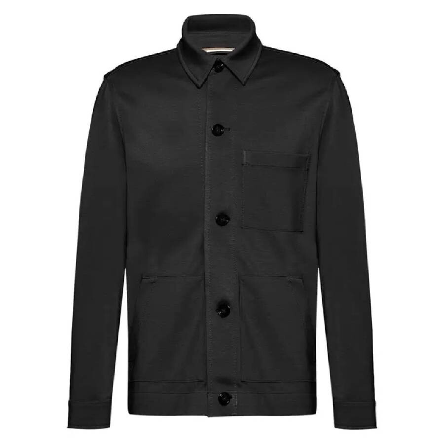 Classic Collar Long Sleeve Jacket, Brand Size 50 (US Size 40)