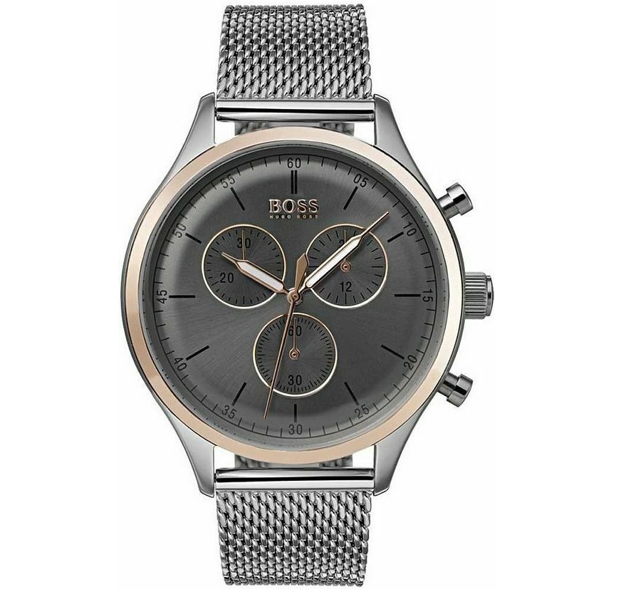 Hugo Boss Companion Chronograph Quartz Grey Dial Men's Watch 3062277 ...