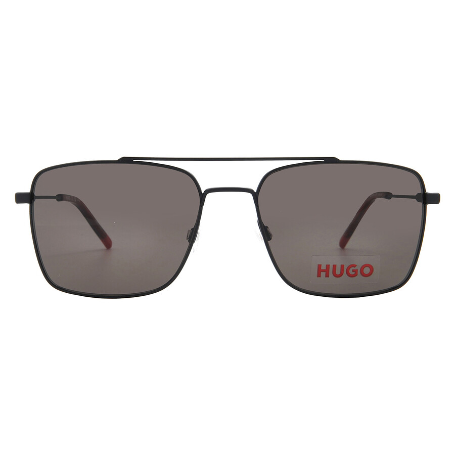 Hugo Boss Dark Grey Navigator Men's Sunglasses Hg 1177/s 0003/ir 57 In Brown