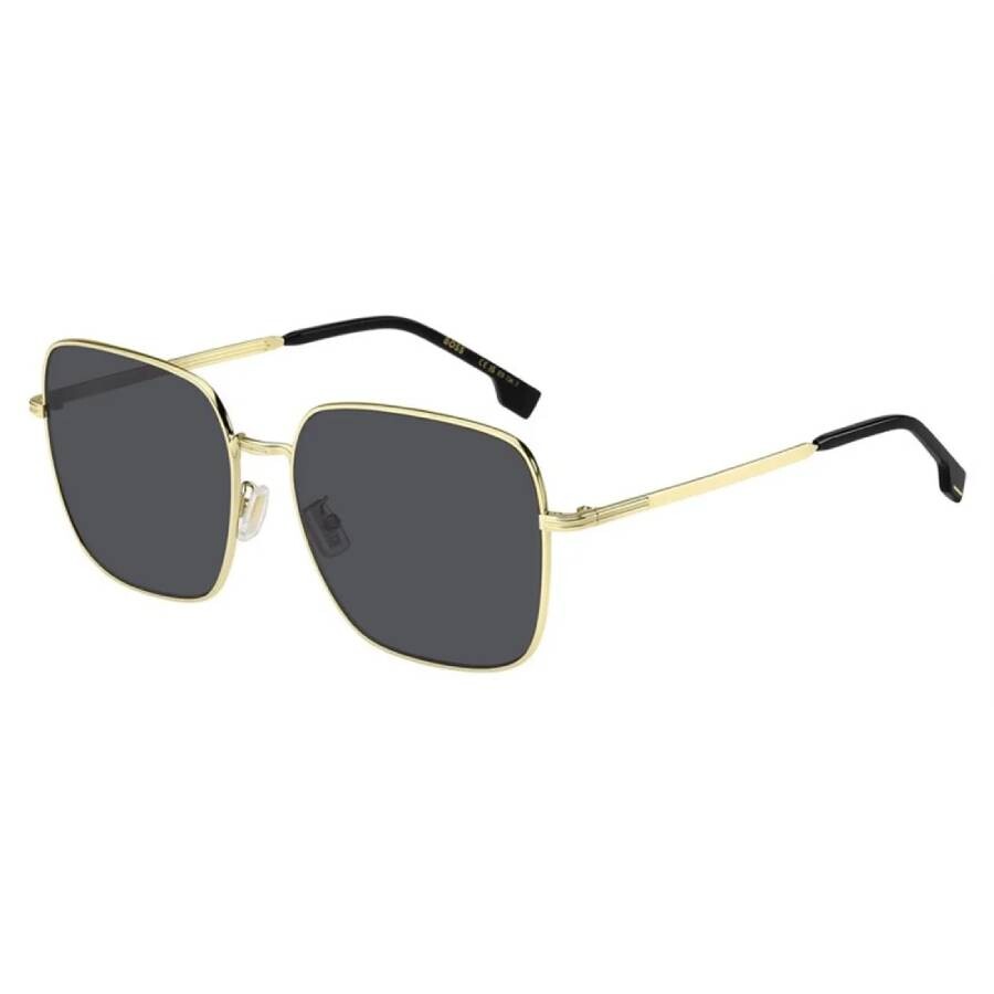 Hugo Boss Dark Grey Square Unisex Sunglasses Boss 1613/f/sk 0j5g/ir 59 In Black