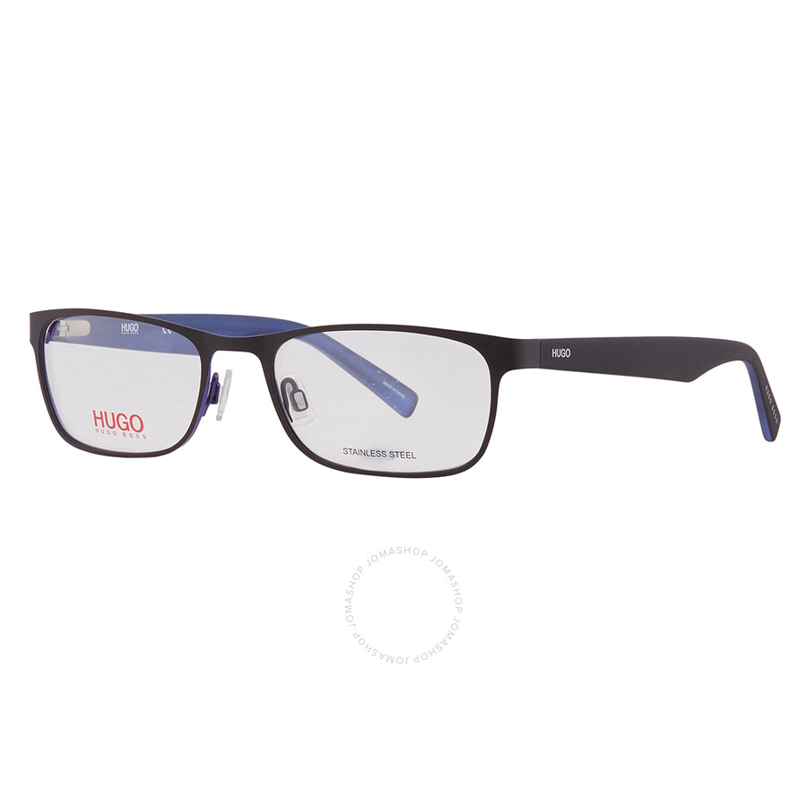 Shop Hugo Boss Demo Rectangular Men's Eyeglasses Hg 0209 00vk 54 In Blue