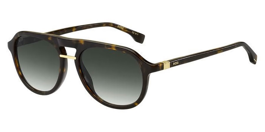 Hugo Boss Green Shaded Pilot Men's Sunglasses BOSS 1435/S 0086/9K