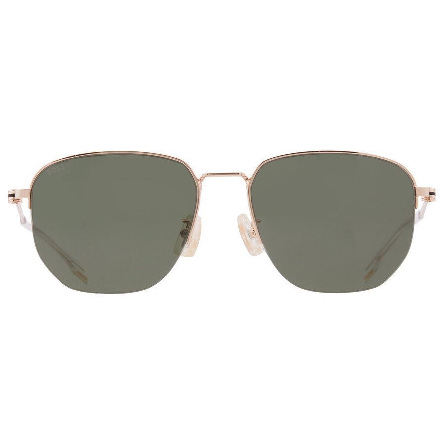 HUGO BOSS HUGO BOSS GREEN SQUARE MEN'S SUNGLASSES BOSS 1538/F/SK 0J5G/QT 57