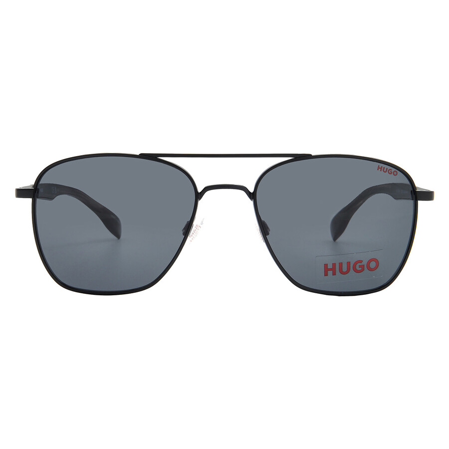 Hugo Boss Grey Navigator Men's Sunglasses Hg 0330/s 0003/ir 55 In Blue