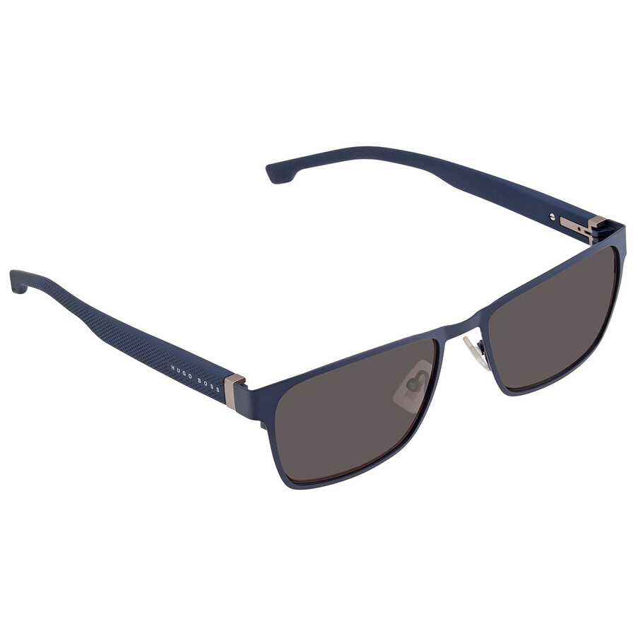 Hugo Boss Grey Rectangular Men's Sunglasses B1038S 0FLL 57 716736117904