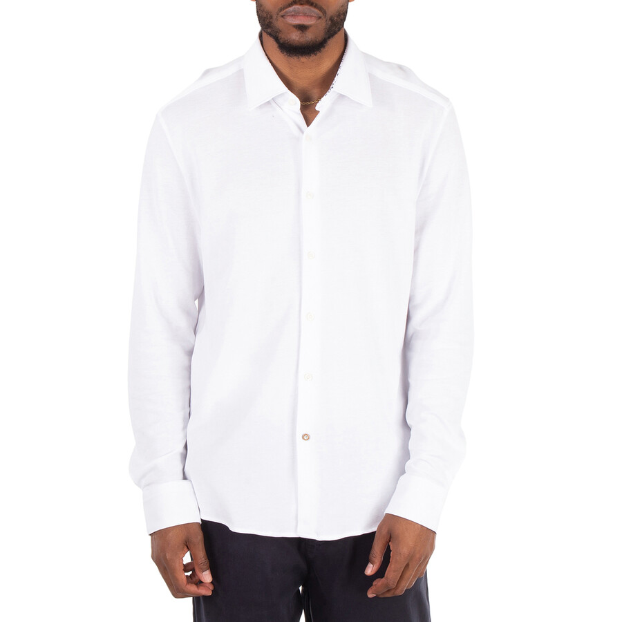 Hal-Kent Melange-Effect Cotton Shirt