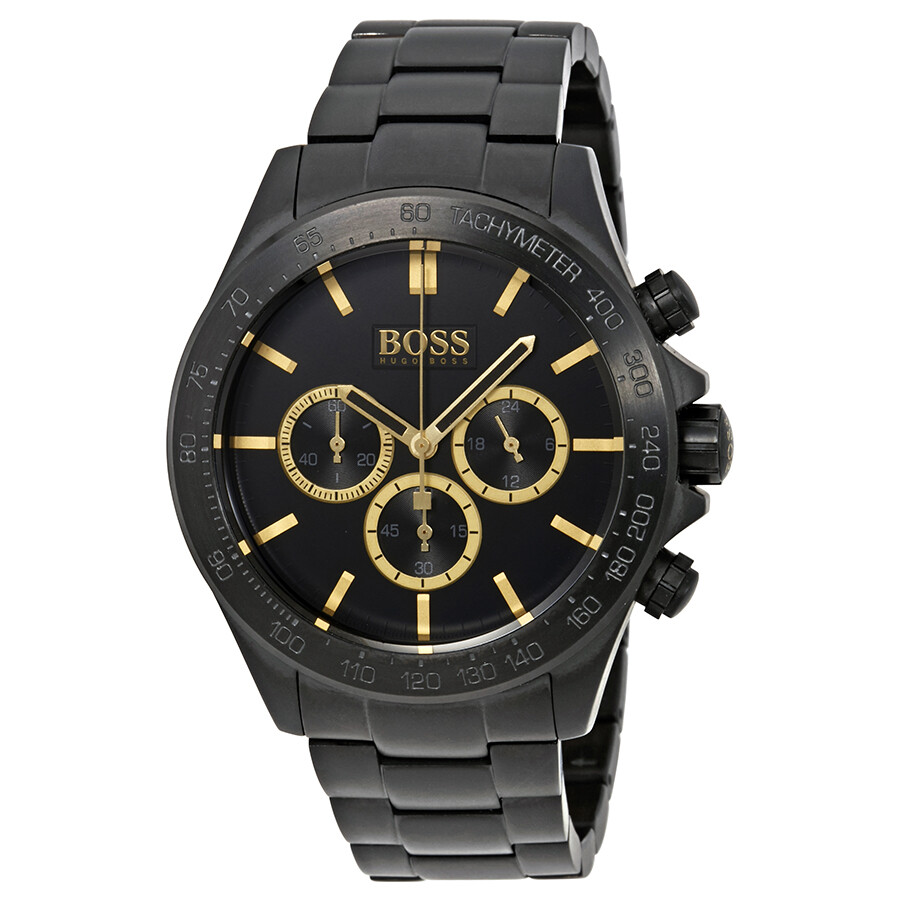 Hugo Boss Ikon Chronograph Black Enamel Dial Men's Watch 1513278 ...