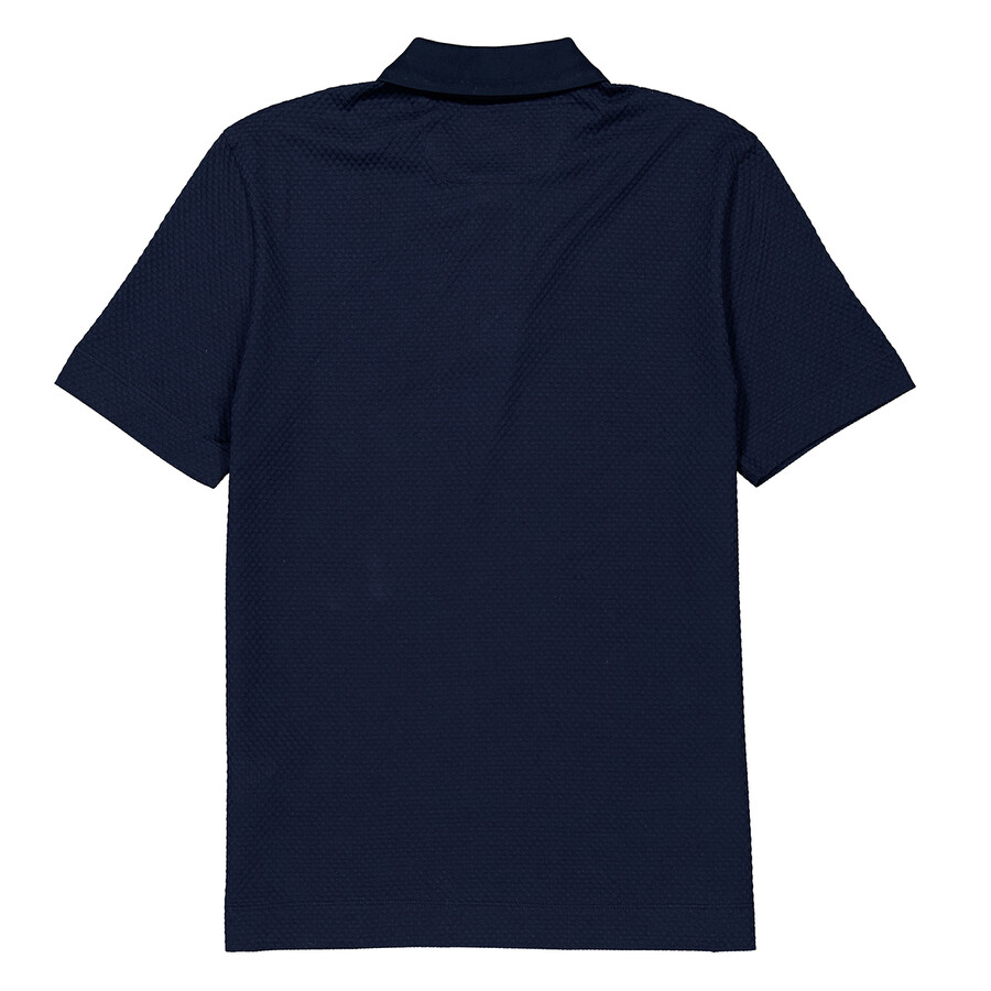 Jacquard Bubble Cotton-Silk Polo Shirt