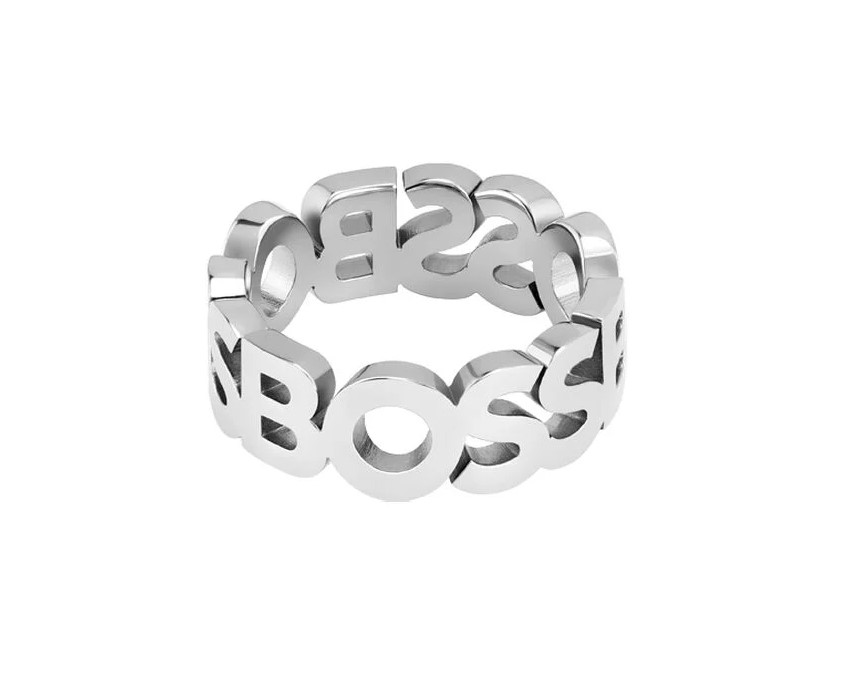 Hugo Boss Ring Hugo Boss Ladies Stainless Steel Silver Kassy Ring 1580443L - Jewelry ...