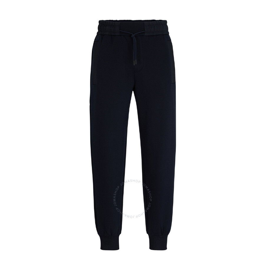 Hugo Boss Larsen Cotton-blend Jogging Pants In Black