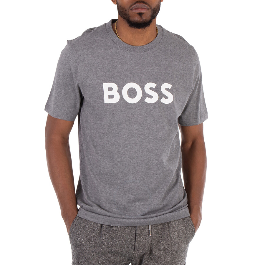 Tシャツ・カットソー BOSS Men T-shirt Black 50495742 001 BOSS - BOSS SELECTED BY SHOHEI OHTANI Mercerized-cotton T