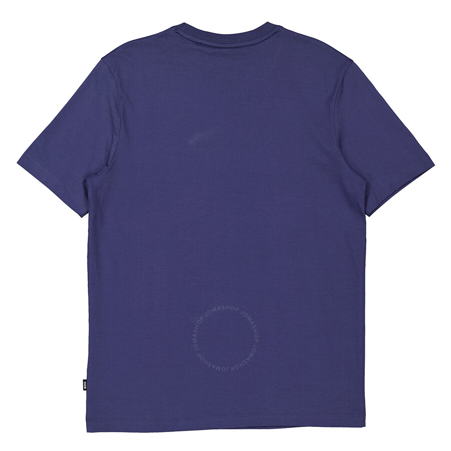 Hugo Boss Logo Print Cotton-jersey T-shirt In Blue