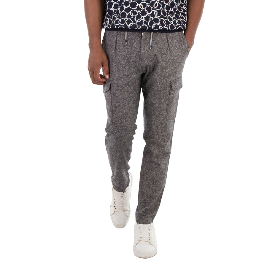 Long Drawstring Wool Pants