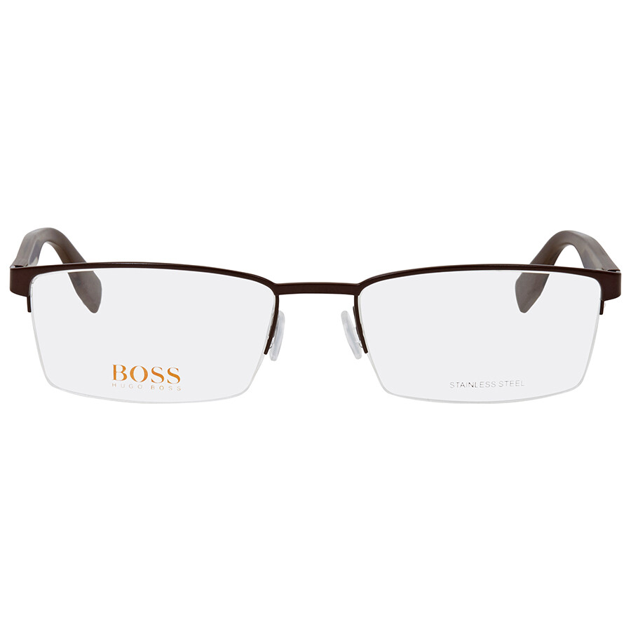 Hugo Boss Matte Brown Wood Men's Eyeglasses BOSS32402X0 Hugo Boss