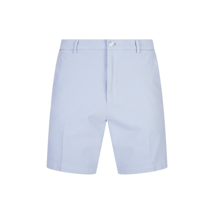 Hugo Boss Men's Blue Kane Regular-fit Stretch Cotton Shorts In Blue
