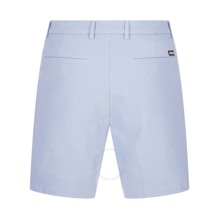 Hugo Boss Men's Blue Kane Regular-fit Stretch Cotton Shorts In Blue