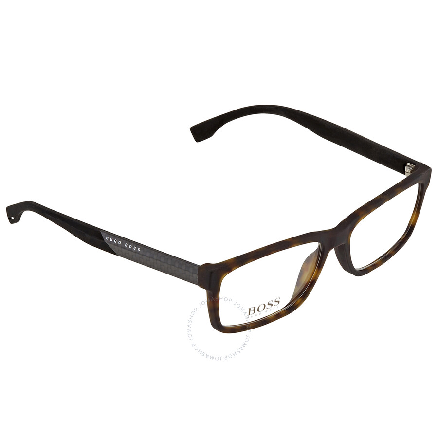 Hugo Boss Men's Tortoise Rectangular Eyeglass Frames 08360HXF0056