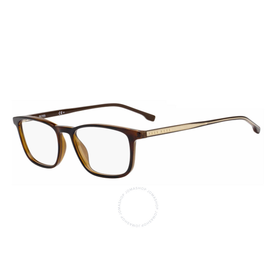 Hugo Boss Men's Tortoise Round Eyeglass Frames BOSS105008654
