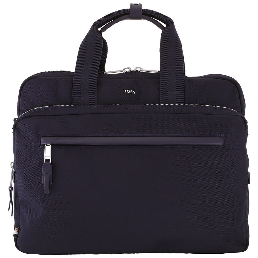 Hugo Boss Multi-pocket Document Case In Blue