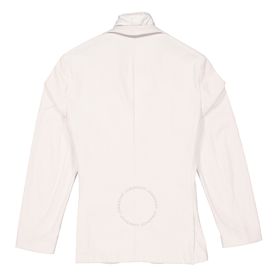 Hugo Boss Notched Lapels Corduroy Blazer In White