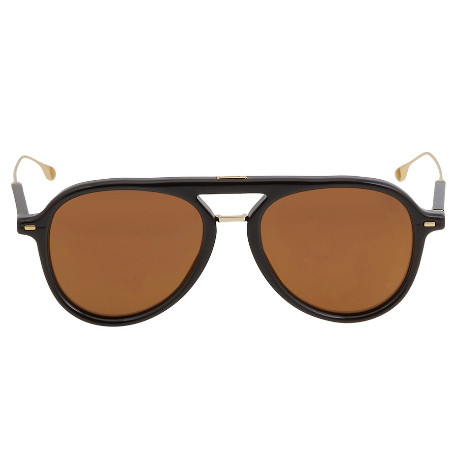 Hugo Boss Polarized Gold Pilot Men's Sunglasses BOSS 1356/S 0807/YL 54