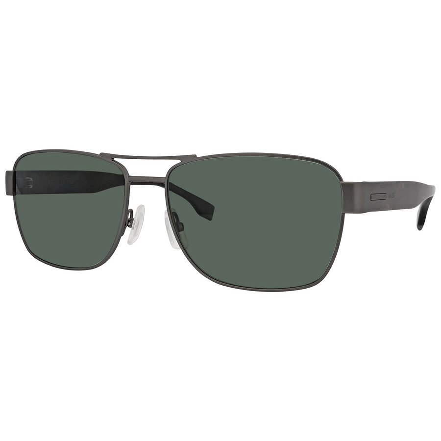 Hugo Boss Polarized Green Navigator Men's Sunglasses Boss 1441/s 0086/uc 60 In Green