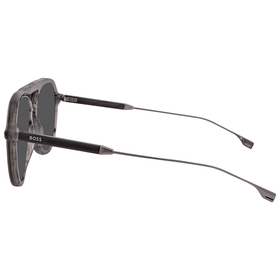 Hugo Boss Polarized Grey Pilot Men's Sunglasses BOSS 1356/S 0KB7/Z1 54