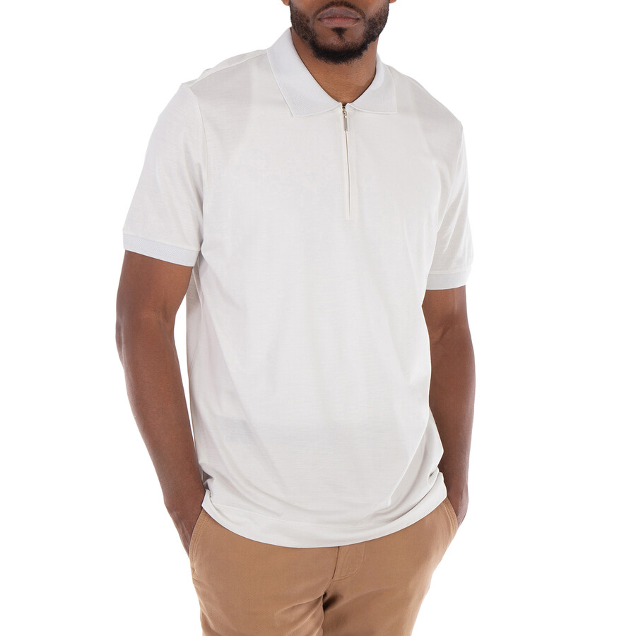 Short-Sleeved Zip-Placket Polo Shirt