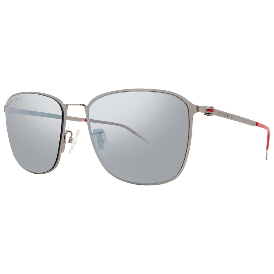 Hugo Boss Silver Multilayer Sport Men's Sunglasses Boss 1405/f/sk 0r81/dc 59 In Silver Tone