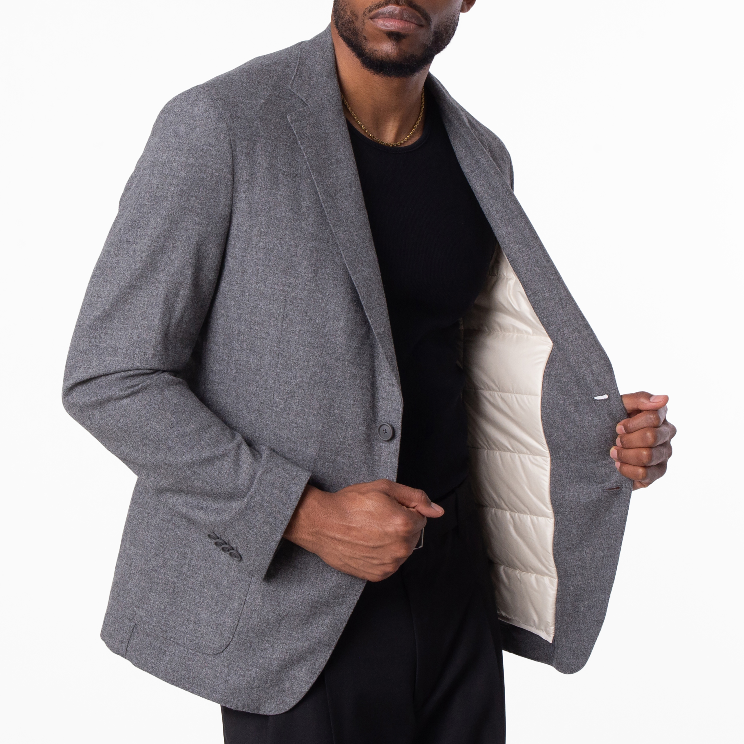 Hugo Boss Single Breasted Flannel Blazer, Brand Size 52 (US Size 