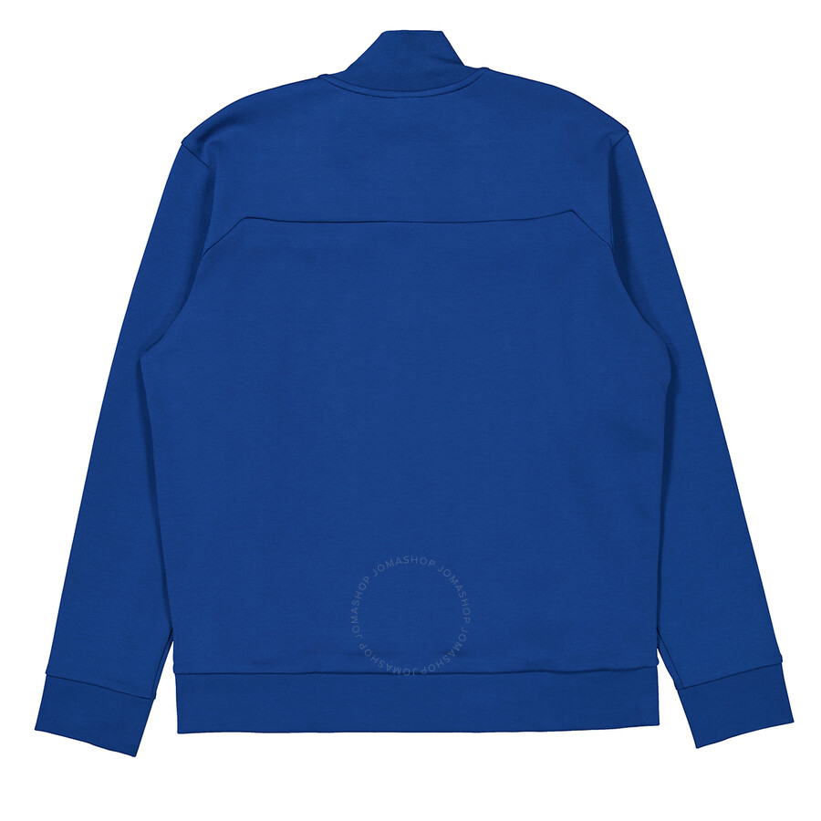 Hugo Boss Tape Inserts Zip-up Sweatshirt In Blue