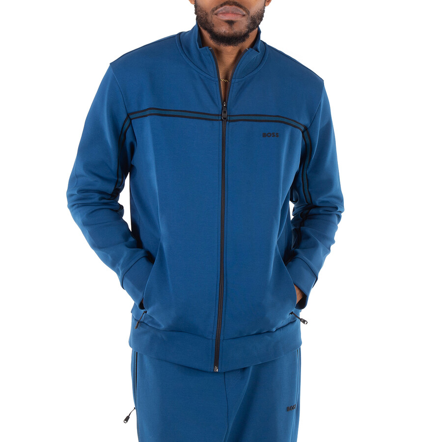 Tape Inserts Zip-Up Sweatshirt