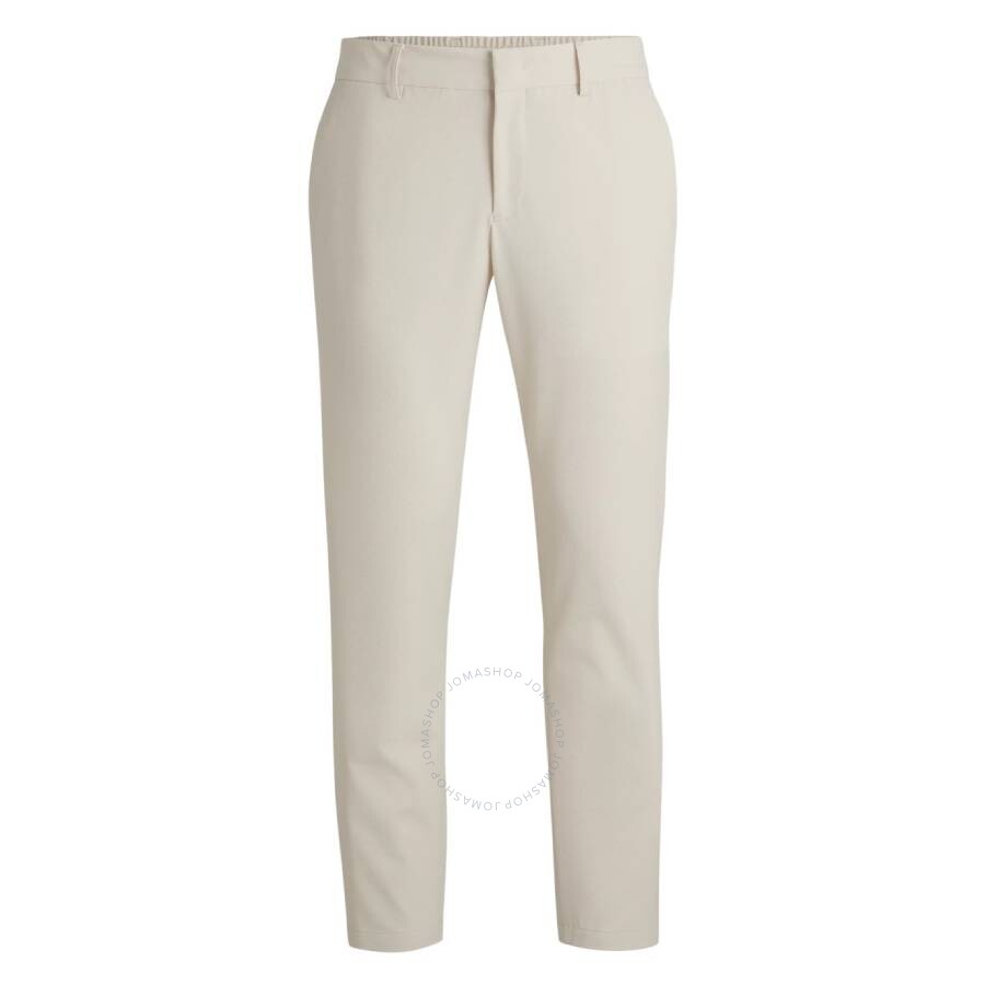 Hugo Boss Wrinkle-resistant Modern-fit Trouser In White