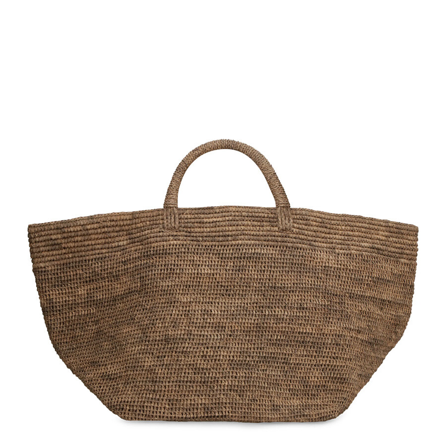 Ibeliv Raffia Woven Handle Tote Bag In Brown