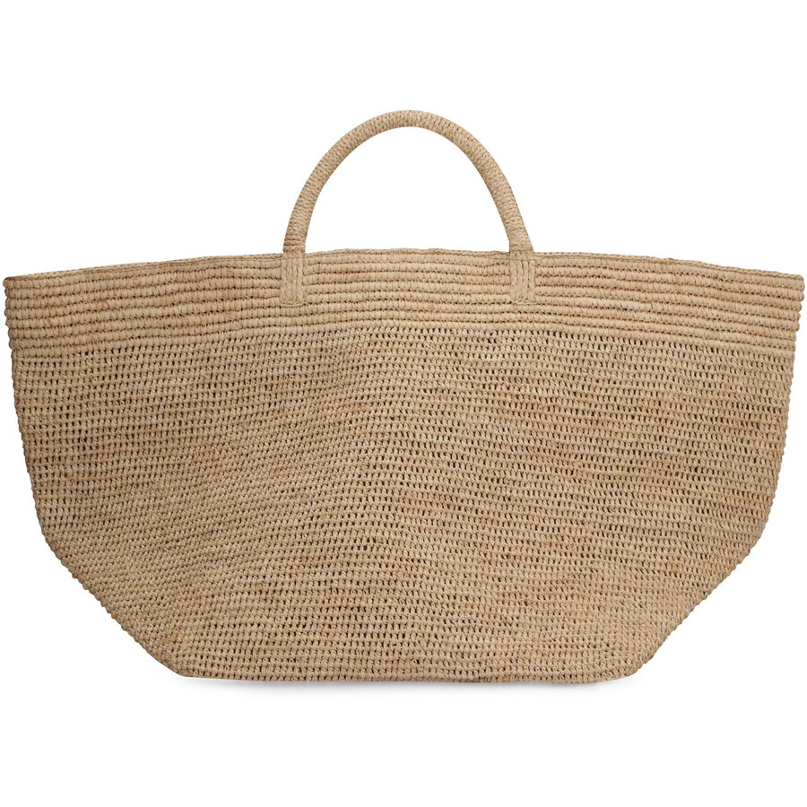 Ibeliv Vanilla Raffia Tote Bag In Beige