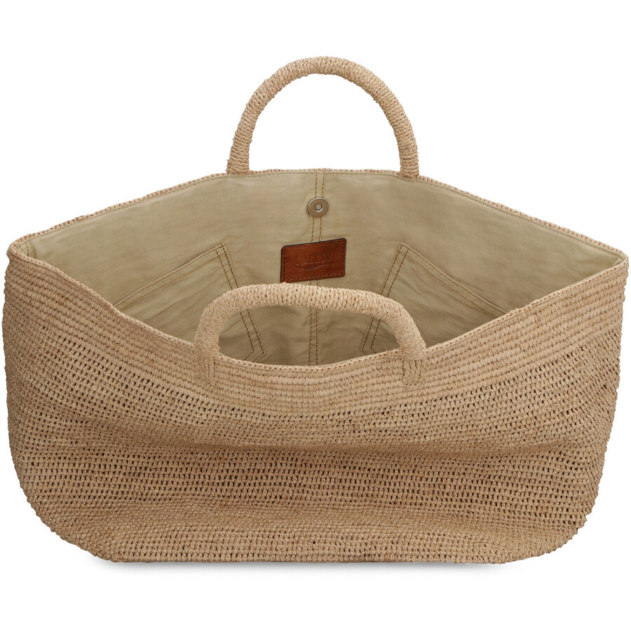 Ibeliv Vanilla Raffia Tote Bag In Beige