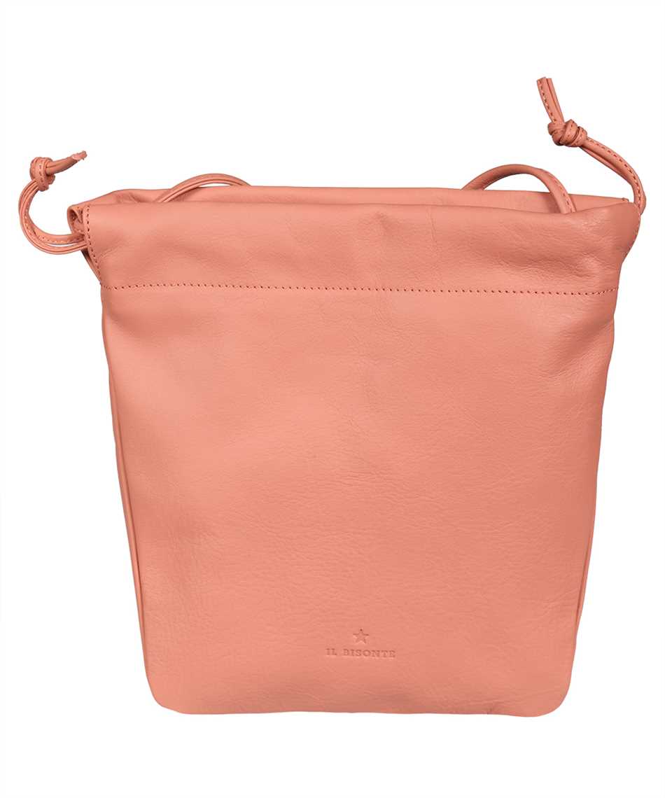 Il Bisonte Bellini Drawstring Leather Bucket Bag In Pink