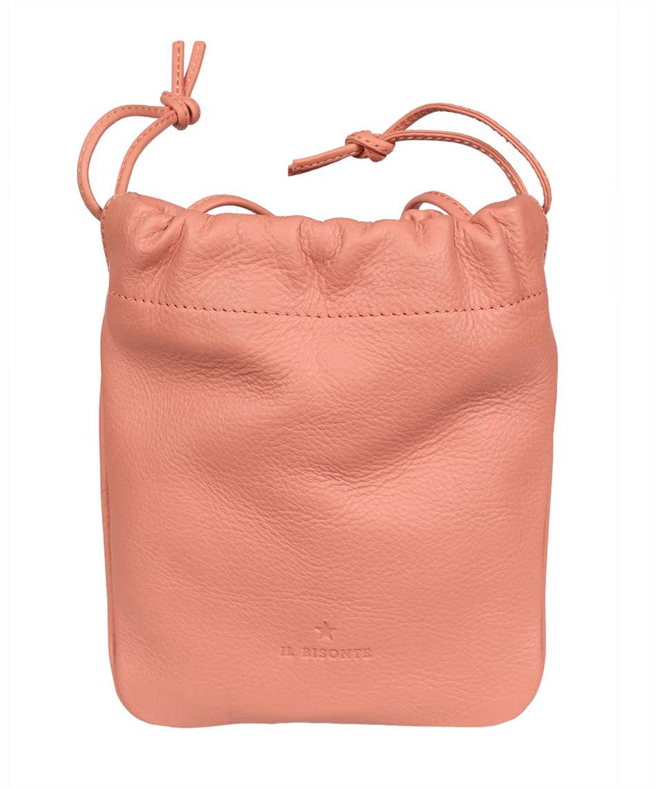 Il Bisonte Bellini Drawstring Leather Bucket Bag In Pink