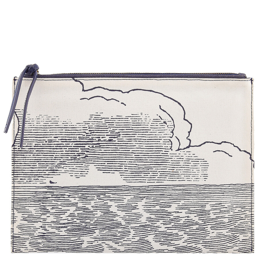 Inoui Editions Cloud Sky Zip Pouch In Blue