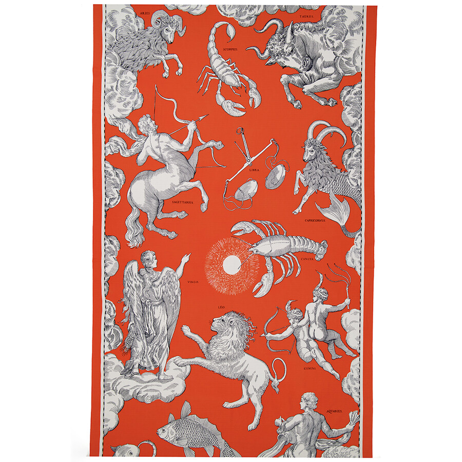 Inoui Editions Foute Astrologie Print Towel In Orange