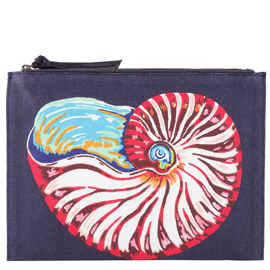 Inoui Editions Nautilus Print Pouch In Blue