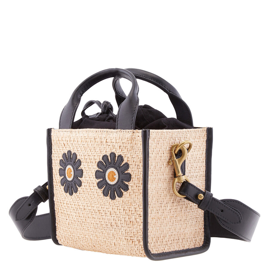 Inoui Editions Woven Daisy Mini Tote Bag In Multi