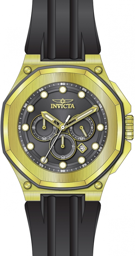 Invicta Akula Chronograph GMT Quartz Gunmetal Dial Men's Watch 49142 ...
