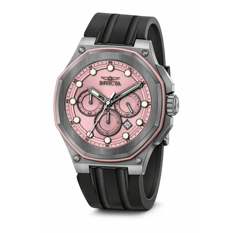 Invicta Akula Chronograph GMT Quartz Pink Dial Men's Watch 49141