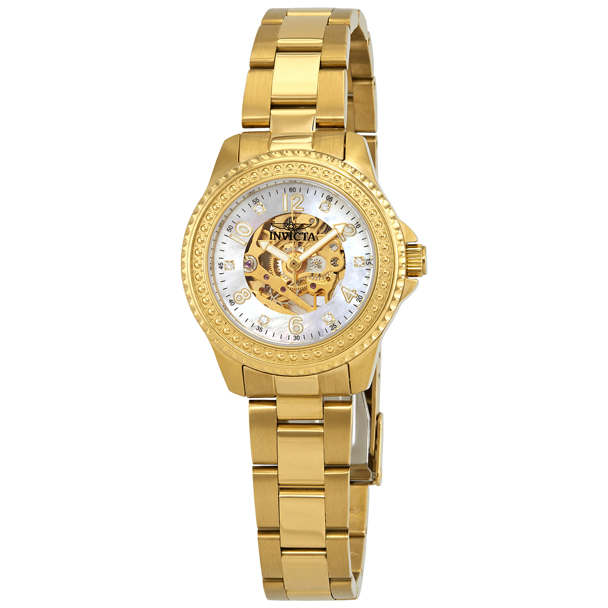 Invicta Angel Automatic Crystal White Dial Ladies Watch  display picture 1