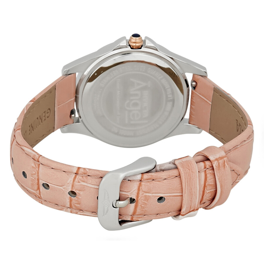 Invicta Angel Mother of Pearl Dial Interchangeable Leather Strap Ladies