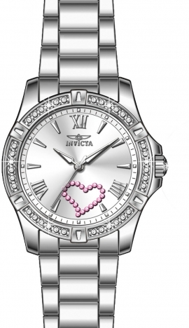 Invicta Angel Quartz Crystal Silver Dial Ladies Watch 49842 